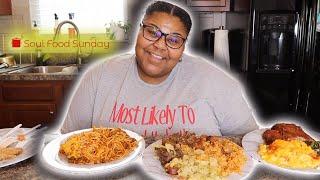 SOULFOOD SUNDAY MEALS| OXTAILS, RIBS, FRIED CATFISH & SPAGHETTI, CABBAGE & MAC & CHEESE|