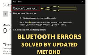 COULD NOT CONNECT error on windows 10/11 || Bluetooth on off button missing windows 10|11| 5 Fixes