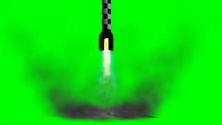 Rocket lifts off - greenscreen effects - free use