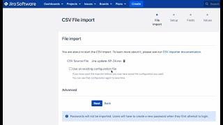 update a Jira issue's multi-select field using CSV import