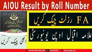 AIOU Result By Roll Number FA 2021