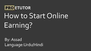 Learn how to earn online Urdu/Hindi