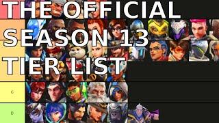 The OFFICIAL SEASON 13 TIER LIST FOR OVERWATCH 2