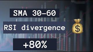 Moving averages + RSI for a daily algorithmic trading strategy using Python (+80%)