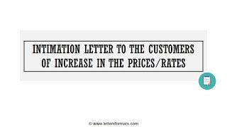 How to Write a Notice/Letter to Inform the Customers of Price/Rates Increase