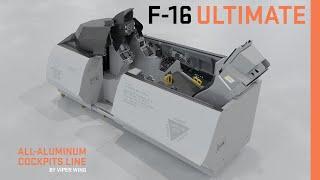 F-16 COCKPIT: all-aluminum, modular- 360 degree view and features of spectacular, Ultimate simulator