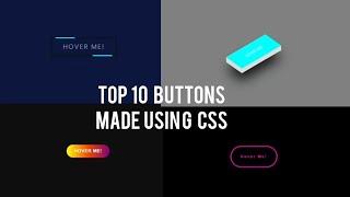 Top 10 Buttons with animation & hover effects in CSS