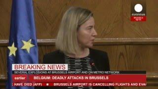 LIVE: Federica Mogherini breaks down during speech on Brussels