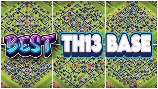 BEST-10 TH13 HYBRID BASE WITH LINK+REPLAY || TH13 HYBRID SAVE YOUR LOOT AND TROPHY || TH13 BASE 2025