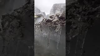 water from Mt Everest. #river #glacier #snowfall #topoftheworld #everest #shorts