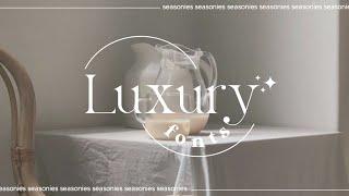 Luxury font | for classy icons and editings