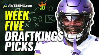 DraftKings NFL DFS Top-5 Picks Week 5 | Daily Fantasy Fantasy Football Optimal Lineups