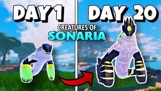 I Survived 20 DAYS as a ROCK CREATURE in Creatures of Sonaria