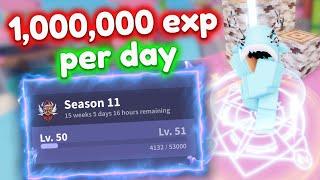 Fastest EXP Method For Season 11 Battlepass... (Roblox Bedwars)