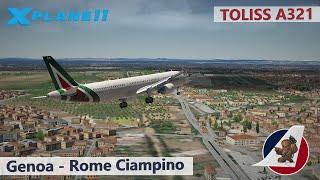 X-Plane 11 | Toliss A321 | LIRA - Rome Ciampino | Circling approach rwy 33
