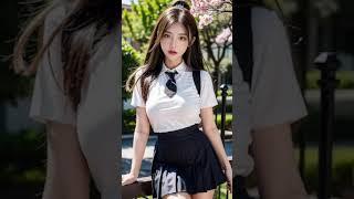 4K Korean AI School Girls in Uniform । ai art lookbook beauty Girls [ Part - 3 ]