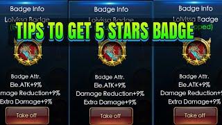 TIPS HOW TO GET 5 STARS BADGE!! LEGACY OF DISCORD