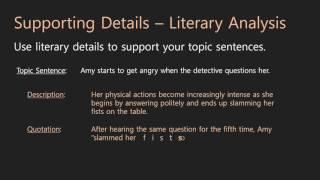 Essay Writing | Body Paragraphs | 08b Literary Details