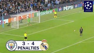 Manchester City vs Real Madrid (3-4) Full PENALTY-SHOOTOUT!