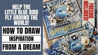 Help the little blue bird fly around the world! HOW TO DRAW INSPIRATION FROM A DREAM!