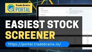 Easiest Stock Screener - Find fundamentally strong stocks | Trade Brains Portal