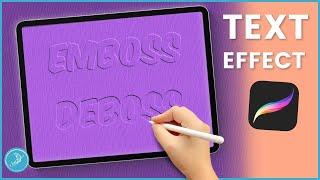 Beginner to Expert Embossed text in Procreate in just one video!