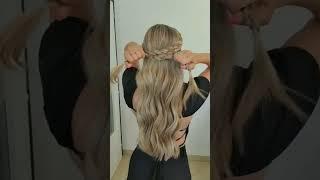 Easy Braided Ponytail Hairstyle!! #shorts #youtubeshorts #hairstyle #hair #braids #hairstyles