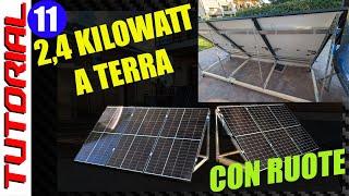 Energy self-sufficiency: 6 ground panels with wheels 2.4 kW