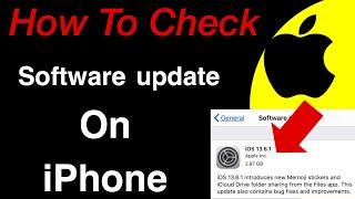 How to check software update on iPhone?