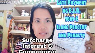 Na late ako sa Payment ng B.I.R.  1601-E | Magkano Penalty | Surcharge, Interest & Compromise.