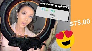 BEST ring light under $100 | Neewer ring light | 14 inch Ring light | ALL in one lighting for videos