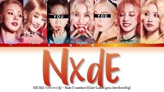 (G)I-DLE ((여자)아이들) 'Nxde' [7 members] karaoke (Lyrics Han/Rom/Eng)