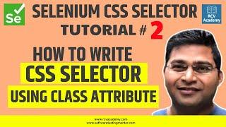 Selenium CSS Selector #2 - Write CSS Selector using Class Attribute