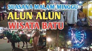 Suasana Keramaian Alun Alun Kota Batu Malang Di Malam Minggu #alunalunbatumalang #wisatabatu