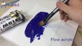 Matisse Structure VS. Flow Acrylics demonstration - Art Shed