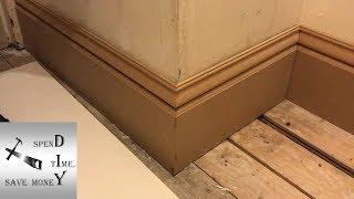 How to cut an external mitre / outside corner on skirting boards / baseboards.
