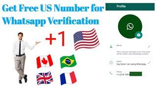 How to get a free US number for whatsapp verification from any country in 2021