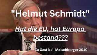 Helmut Schmidt - Kann die EU weiter existieren