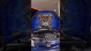 Cat painting honda civic #cat #painting #airbrush #drawing #honda #civic #cartoon #diy #work #art