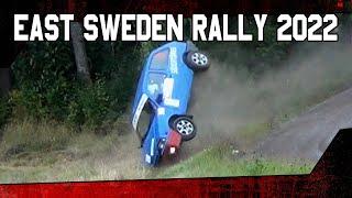 East Sweden Rally 2022 - Crash & Action. Rull, avåkningar & häftig bilåka!