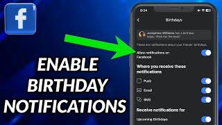 How To Enable Birthday Notification On Facebook