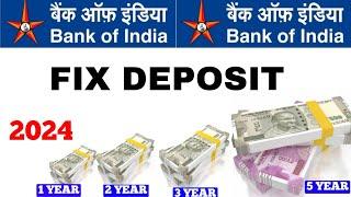 Bank of India fixed deposit interest rates 2024  bank of India FD interest rate 2024 jan hike