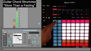 More Than a Feeling on an Ableton Push using the Guitar Chord Strummer