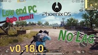 Phoenix os | pubg mobile lag fix v0.18| 2gb ram | 100% 60 FPS