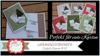 Einfach Elegant # 16  Weihnachtskarte basteln - Stampin´Up! - schnelle Weihnachtskarte - mit Fach