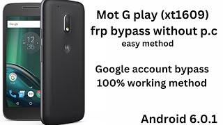 Motorola g4 play (xt1609) frp bypass/google account remove without p.c#frpbypass#googleaccountunlock