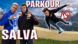 SALVA haciendo PARKOUR POR PRIMERA VEZ *Te va a sorprender*