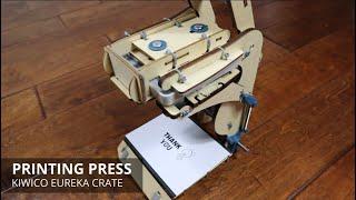 Printing Press From Kiwico Eureka Crate