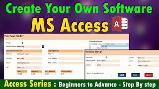 MS Access : How to Create Your Own Software! | Purchase Order System in MS Access Without VBA