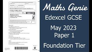 Edexcel Foundation Paper 1 May 2023 Exam Walkthrough